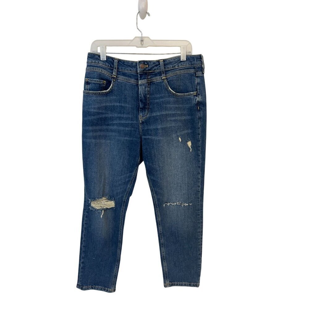 PILCRO AND THE LETTERPRESS Anthropologie Hi Rise Distressed Jeans Size 31